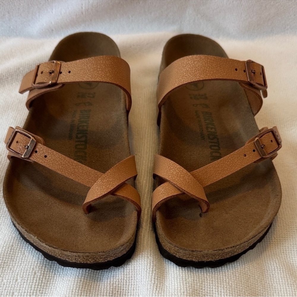 Birkenstock Brown Cross-Strap Sandals